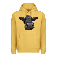 Antique Gold Black Angus Heifer Premium Hoodie - LillyAllenDesigns