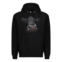 Black Black Angus Heifer Premium Hoodie - LillyAllenDesigns