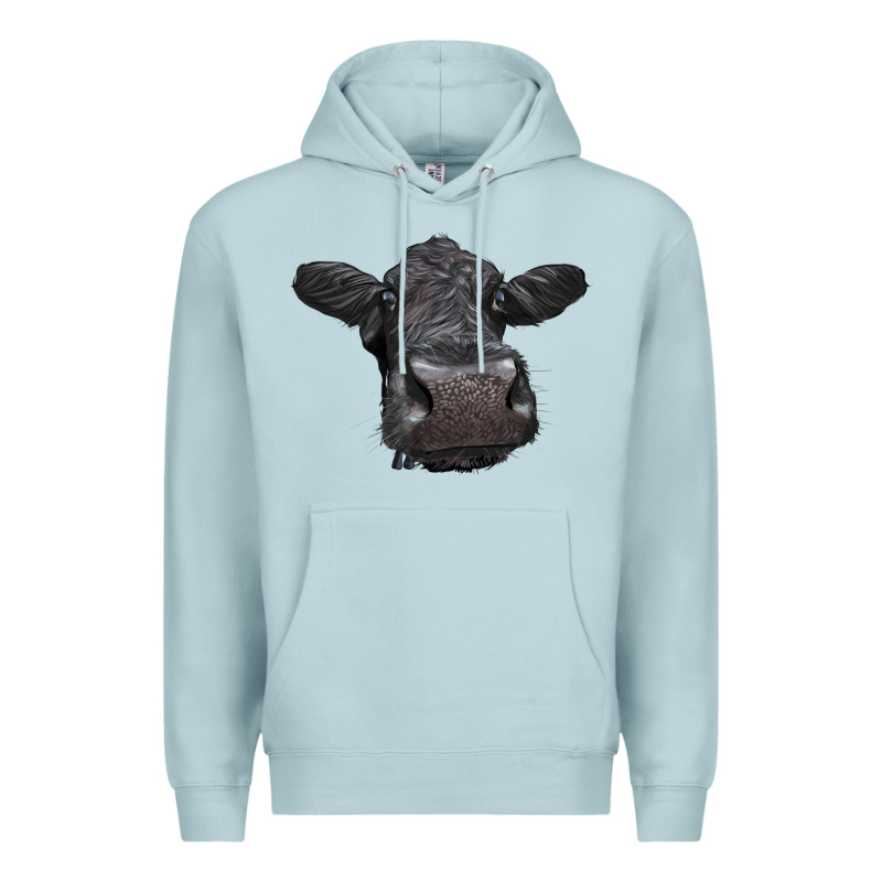 Black Angus Heifer Premium Hoodie by LillyAllenDesigns | Teevron