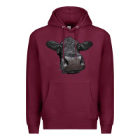 Burgundy Black Angus Heifer Premium Hoodie - LillyAllenDesigns
