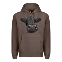 Coffee Black Angus Heifer Premium Hoodie - LillyAllenDesigns