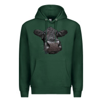 Sports Green Black Angus Heifer Premium Hoodie - LillyAllenDesigns