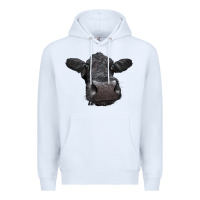 White Black Angus Heifer Premium Hoodie - LillyAllenDesigns