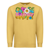 Antique Gold choose happy with smile Premium Sweatshirt - NancyCooperArtShop