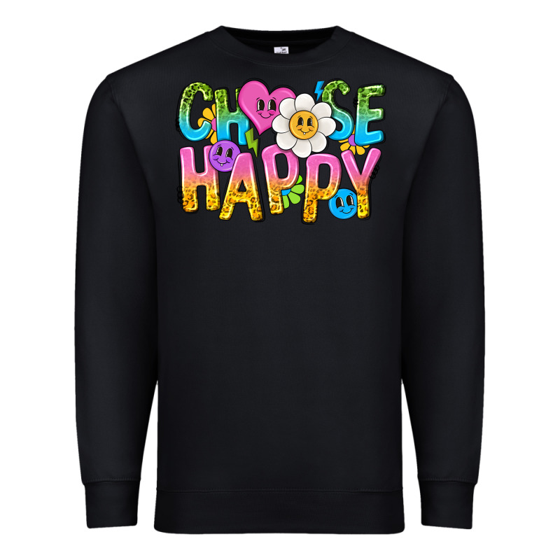 Choose Happy With Smile Premium Sweatshirt by NancyCooperArtShop | Teevron