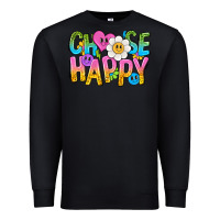 Black choose happy with smile Premium Sweatshirt - NancyCooperArtShop