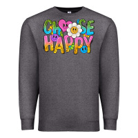 Charcoal Heather choose happy with smile Premium Sweatshirt - NancyCooperArtShop