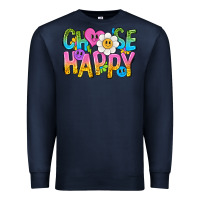 Navy choose happy with smile Premium Sweatshirt - NancyCooperArtShop