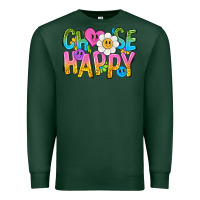 Sports Green choose happy with smile Premium Sweatshirt - NancyCooperArtShop