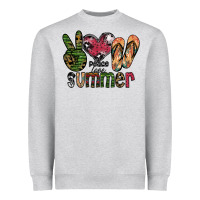 Heather Grey peace love summer Heavyweight Sweatshirt - SublimationCraftShop