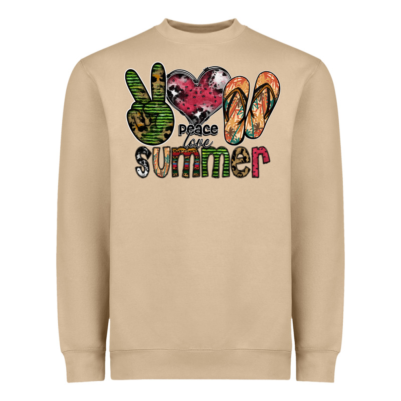 Peace Love Summer Heavyweight Sweatshirt by SublimationCraftShop | Teevron