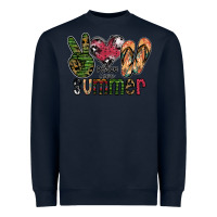 Navy peace love summer Heavyweight Sweatshirt - SublimationCraftShop