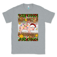 Heather Grey christmas pig Classic Tee - Artiststas