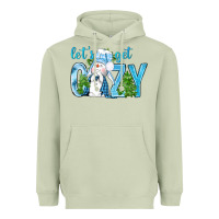 Matcha lets get cozy Heavyweight Hoodie - NancyCooperArtShop