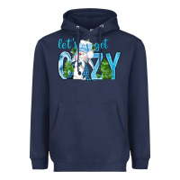 Navy lets get cozy Heavyweight Hoodie - NancyCooperArtShop