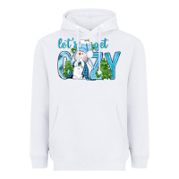 White lets get cozy Heavyweight Hoodie - NancyCooperArtShop