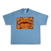Pebble Blue fall lips Urban Heavy Tee - RacoonDesign