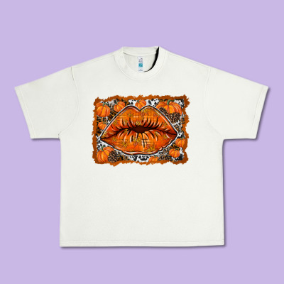 Fall Lips Urban Heavy Tee Designed By Racoondesign