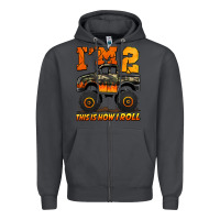 Smoke i'm two this is how i roll monster truck birthday Zipper Hoodie - Jasminsmagicworld