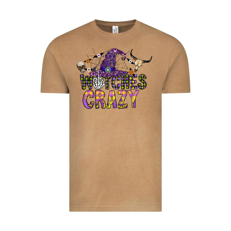 Witches Be Crazy Vintage Tee by CowhideDigitalArt | Teevron