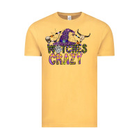 Vintage Mustard Witches Be Crazy Vintage Tee - CowhideDigitalArt