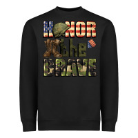 Black Honor the brave 4th of july Heavyweight Sweatshirt - CowGirlArtShop