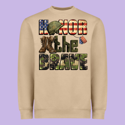 Honor The Brave 4th Of July Heavyweight Sweatshirt Designed By Cowgirlartshop