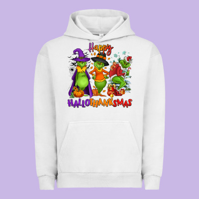 Happy Hallothanksmas Urban Hoodie Designed By Nancycooperartshop