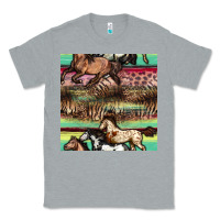 Heather Grey horses seamless pattern Classic Tee - BundleAndBundleShop