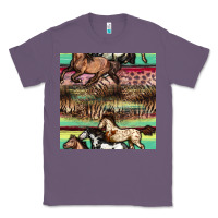 Lavender horses seamless pattern Classic Tee - BundleAndBundleShop