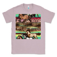 Lilac horses seamless pattern Classic Tee - BundleAndBundleShop