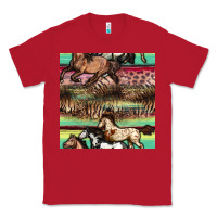 Red horses seamless pattern Classic Tee - BundleAndBundleShop