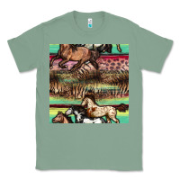 Sage horses seamless pattern Classic Tee - BundleAndBundleShop