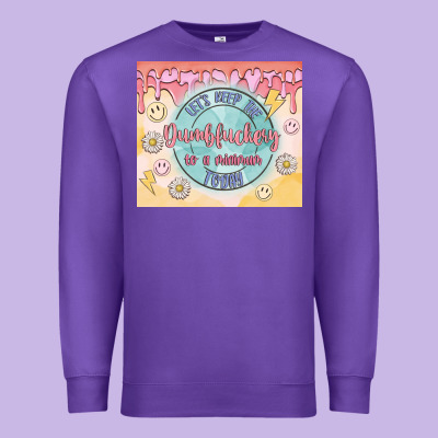 Let's Keep The Dumbfuckery To A Minimum Today Premium Sweatshirt Designed By Maliassmallbusiness