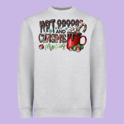 Hot Cocoa And Christmas Movies Heavyweight Sweatshirt Designed By Cowhidedigitalart