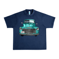 Navy western truck front view Urban Heavy Tee - FaDigitalArtStudio