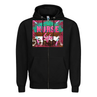Black western nurse life needle Zipper Hoodie - BarkalooDesign