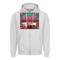 Dove Grey western nurse life needle Zipper Hoodie - BarkalooDesign