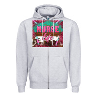 Heather Grey western nurse life needle Zipper Hoodie - BarkalooDesign