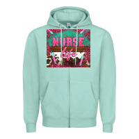 Seafoam western nurse life needle Zipper Hoodie - BarkalooDesign