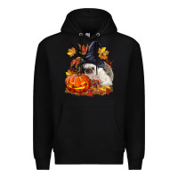 Black Halloween Hedgehog Premium Hoodie - LillyAllenDesigns