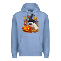 Colony Blue Halloween Hedgehog Premium Hoodie - LillyAllenDesigns