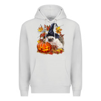 Dove Grey Halloween Hedgehog Premium Hoodie - LillyAllenDesigns