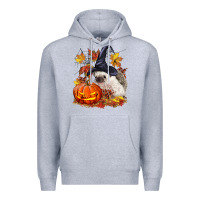 Heather Grey Halloween Hedgehog Premium Hoodie - LillyAllenDesigns