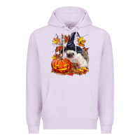 Lilac Halloween Hedgehog Premium Hoodie - LillyAllenDesigns