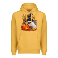 Mustard Halloween Hedgehog Premium Hoodie - LillyAllenDesigns