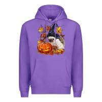Purple Halloween Hedgehog Premium Hoodie - LillyAllenDesigns