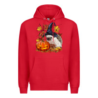 Red Halloween Hedgehog Premium Hoodie - LillyAllenDesigns