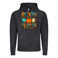 Vintage Black autumn leaves and pumpkins please Vintage Hoodie - Zillion Design Studio