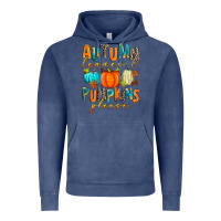 Vintage Denim autumn leaves and pumpkins please Vintage Hoodie - Zillion Design Studio